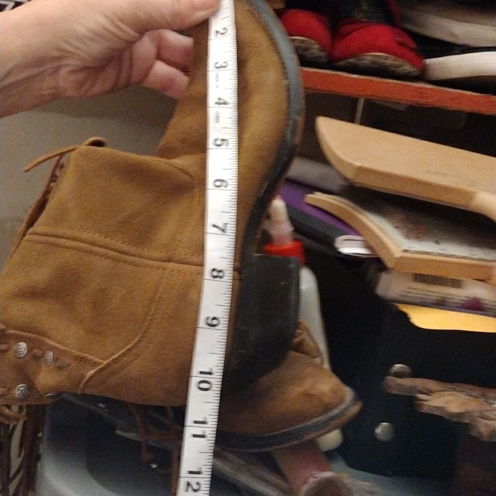 Vintage Durango leather fringe boots - Picture 6 of 10